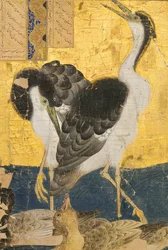 Okänd, Iran, 1300 -tal - Två heroner med ankor